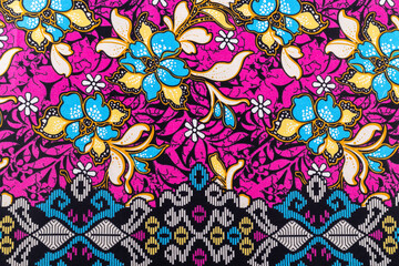 Naklejka premium Thai silk traditional motif textile and texture background.