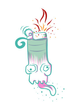 Dibujo encendedor loco