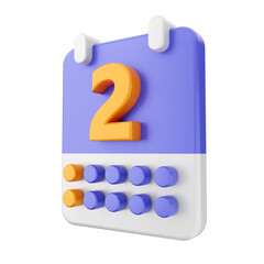 3d calendar date icon illustration