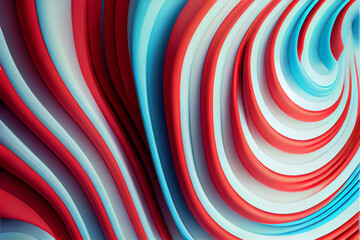 Simple Red, White, and Blue Abstract Background. Generative ai