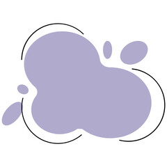 Abstract blob shape vector fluid liquid element design