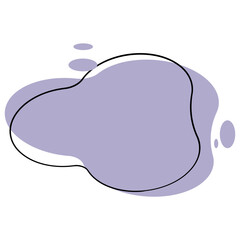 Abstract blob shape vector fluid liquid element design