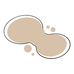 Abstract blob shape vector fluid liquid element design