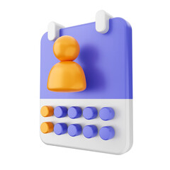 3d calendar date icon illustration