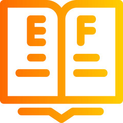 Obraz premium literature gradient icon