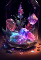 Colorful magic crystals