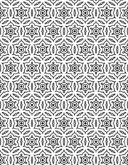 Black and white seamless pattern for coloring book