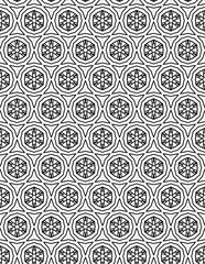 Black and white seamless pattern for coloring book