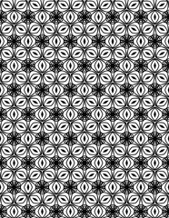 Black and white seamless pattern for coloring book