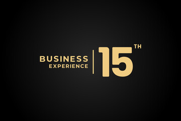 15 Years experience or 15 Years experience logo vector illustration. Logos 15 years experience. Suitable for marketing logos related to 15 years of experience in the business or industry.