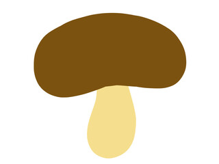 かわいいキノコの椎茸／手描きイラスト素材