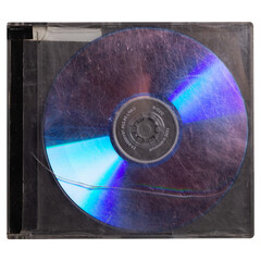 CD vintage jewel case with disc png isolated on transparent background