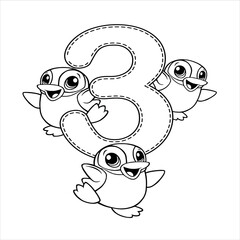 number coloring page for kids