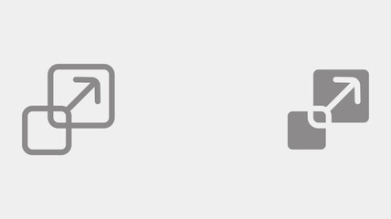 Resize tool vector icon sign symbol