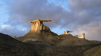 Bisti Badlands Stone Wings at Sunset