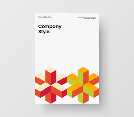 Simple poster A4 vector design illustration. Clean geometric shapes flyer concept.