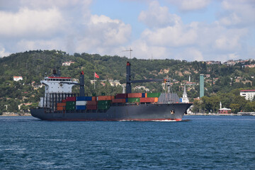 cargo ship in the harbor