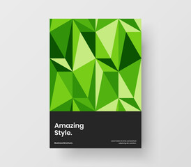 Isolated geometric shapes corporate brochure layout. Amazing presentation A4 vector design concept.
