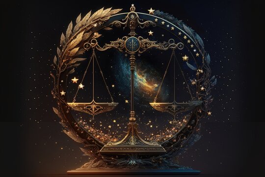 Libra_constellation_concept_stars_galaxy_scales_zodiac_seasons_fall_autumn_space_Generative_AI