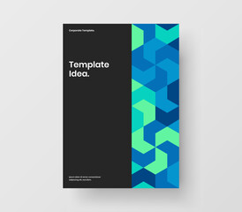 Creative geometric pattern poster concept. Colorful postcard A4 vector design illustration.