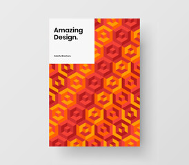 Amazing geometric tiles book cover template. Modern presentation vector design illustration.