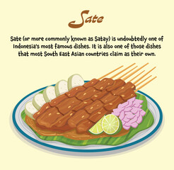 Sate or Satay Indonesia's most famous dishes from madura jawa timur