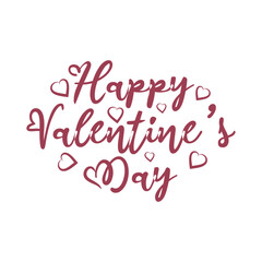 Maroon Flat Valentine`s Day Lettering 5