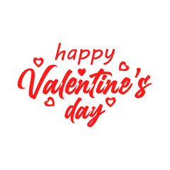 Red Flat Valentine`s Day Lettering 5
