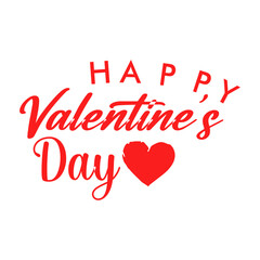 Red Flat Valentine`s Day Lettering 2