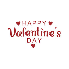 Maroon Flat Valentine`s Day Lettering 4