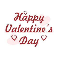 Maroon Flat Valentine`s Day Lettering 1