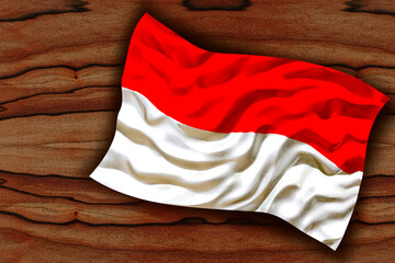 National flag of indonesia. Background  with flag of indonesia