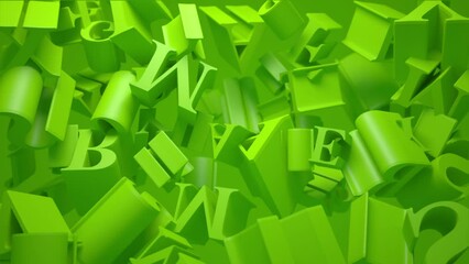 Background consisting of green letters