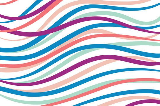 Abstract background with colorful wave lines. Screensaver template, presentation background.
