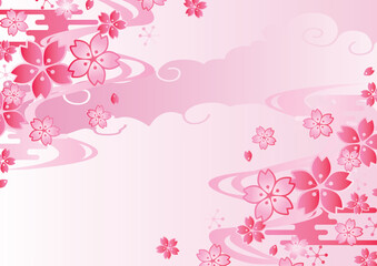 桜　春　花びら　背景
