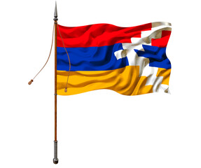 National flag  of Artsakh. Background  with flag  of Artsakh
