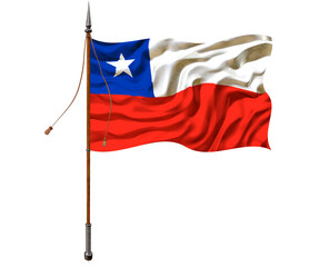 National flag  of Chile.. Background  with flag  of Chile.