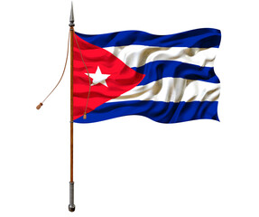National flag  of Cuba. Background  with flag  of Cuba