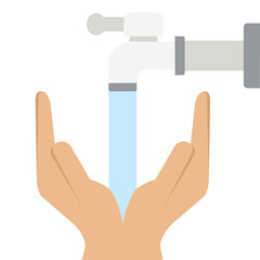 saving clean water faucet hand conservation

