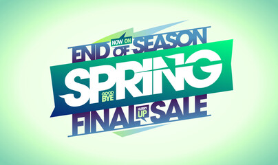 Spring final sale poster or web banner template