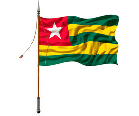 National flag of  Togo. Background  with flag of Togo.
