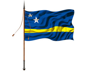 National flag of Kuracao. Background  with flag of Kuracao.
