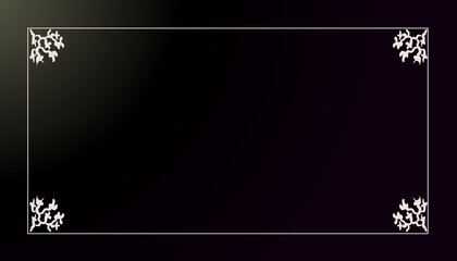 Black background with white frame. Perfect for posters, banners, books, invitation cards