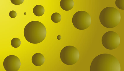 Yellow background illustration with yellow balls.