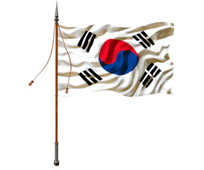 National flag of South  Korea. Background  with flag of South  Korea.