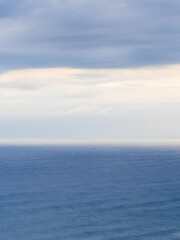 Low evening clouds over Tasman sea coast