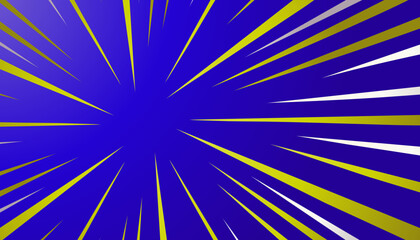 Vector comic background in blue, yellow and white colors