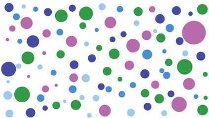 Abstract blue purple green polka dot geometric vector background pattern