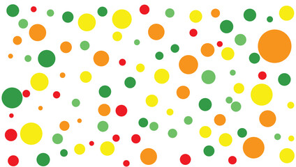 abstract orange yellow red green polka dot fabric geometric vector pattern background
