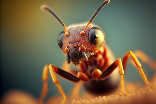 ant macro image. Generative AI